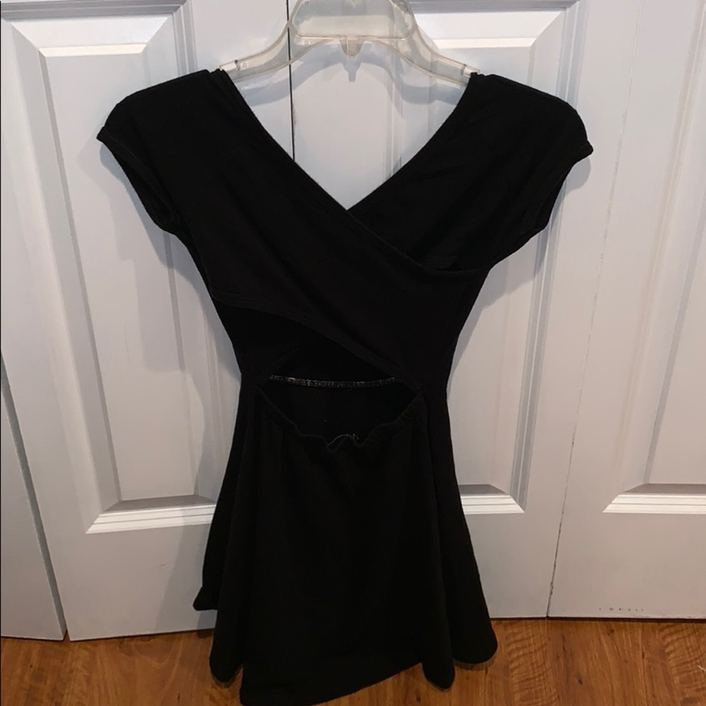 Brandy Melville Black Criss Cross back dress